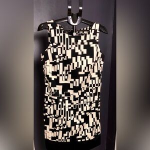 Apt. 9 Monochrome Checkered Pattern Dress